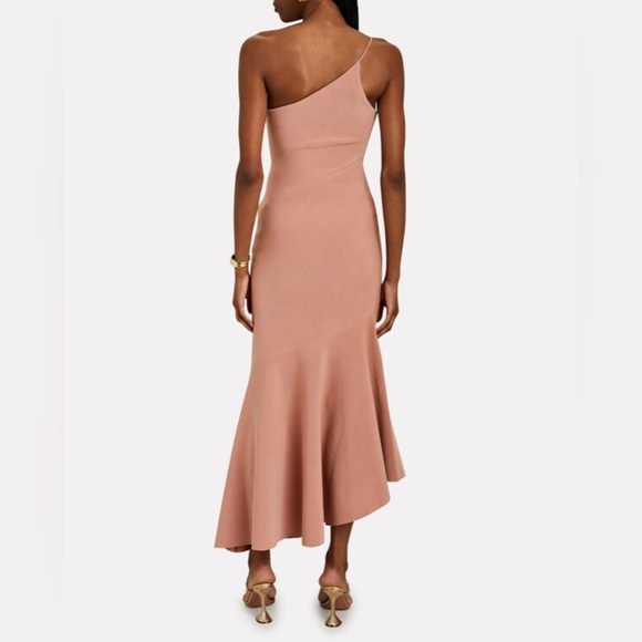 NEW SIGNIFICANT OTHER Tori One-Shoulder Asymmetric Ruffle Gown Size 2 - Picture 2 of 7